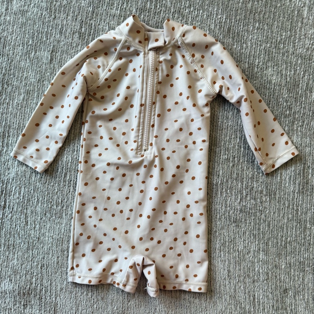 Ollie +‎ Squish Baby Rash Guard Swim Romper Polka Dot UPF 50+ 6M